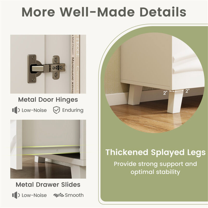 TV Storage Cabinet &ndash; Stylish Console with Drawers for Electronics and Accessories