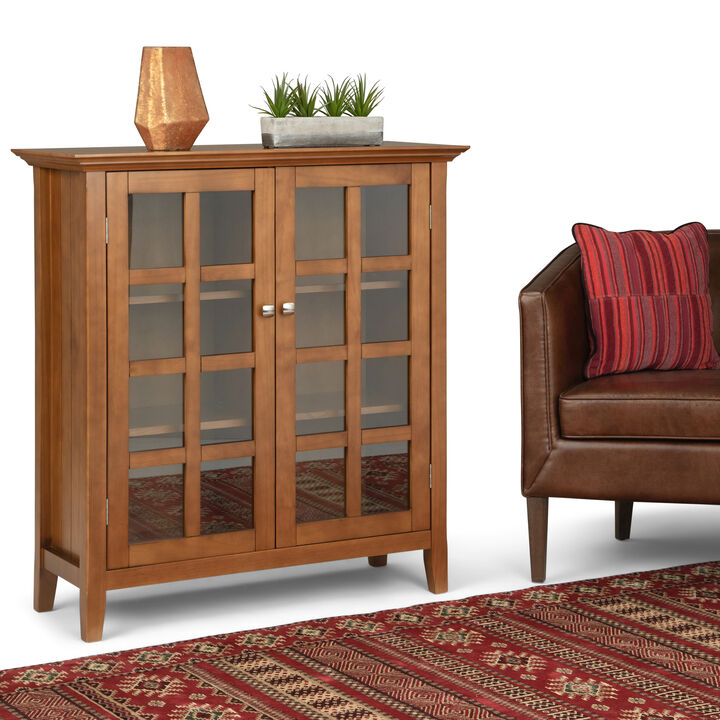 Blank Wide Solid Wood Transitional Storage Cabinet