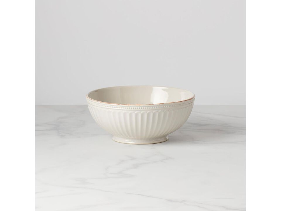 Lenox White French Perle Groove Medium Serve Bowl