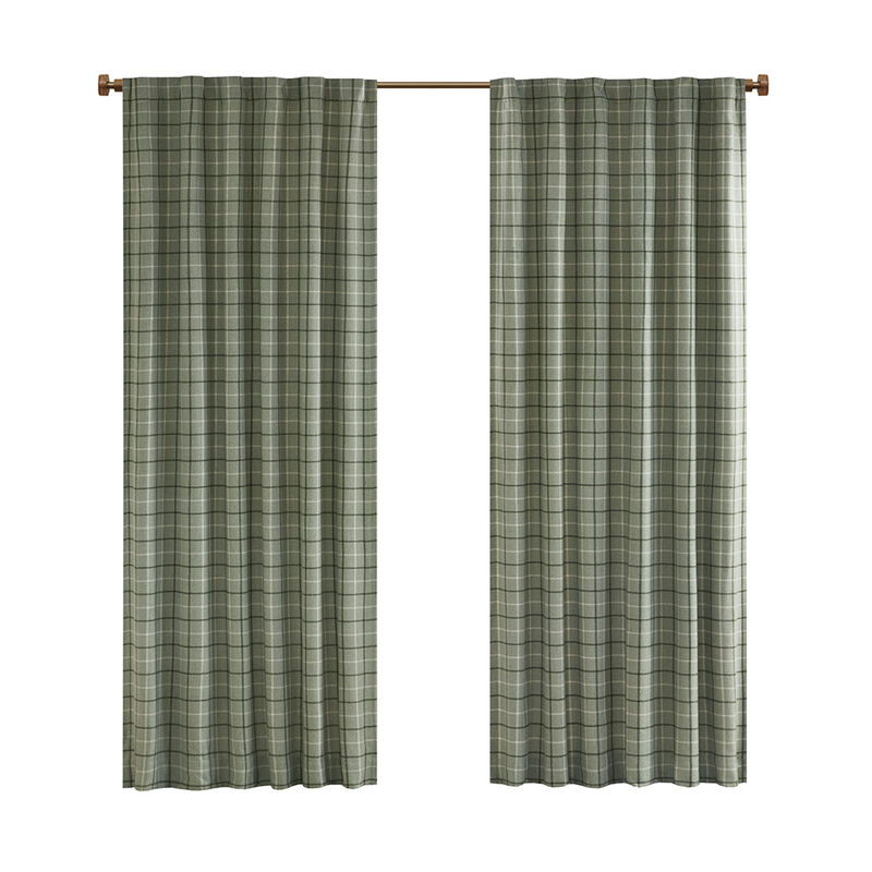 Gracie Mills Brianna Plaid Curtain Panel with Fleece Lining - 50x84"