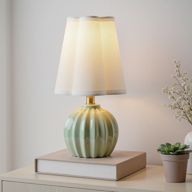 Sage Mint Blossom Table Lamp