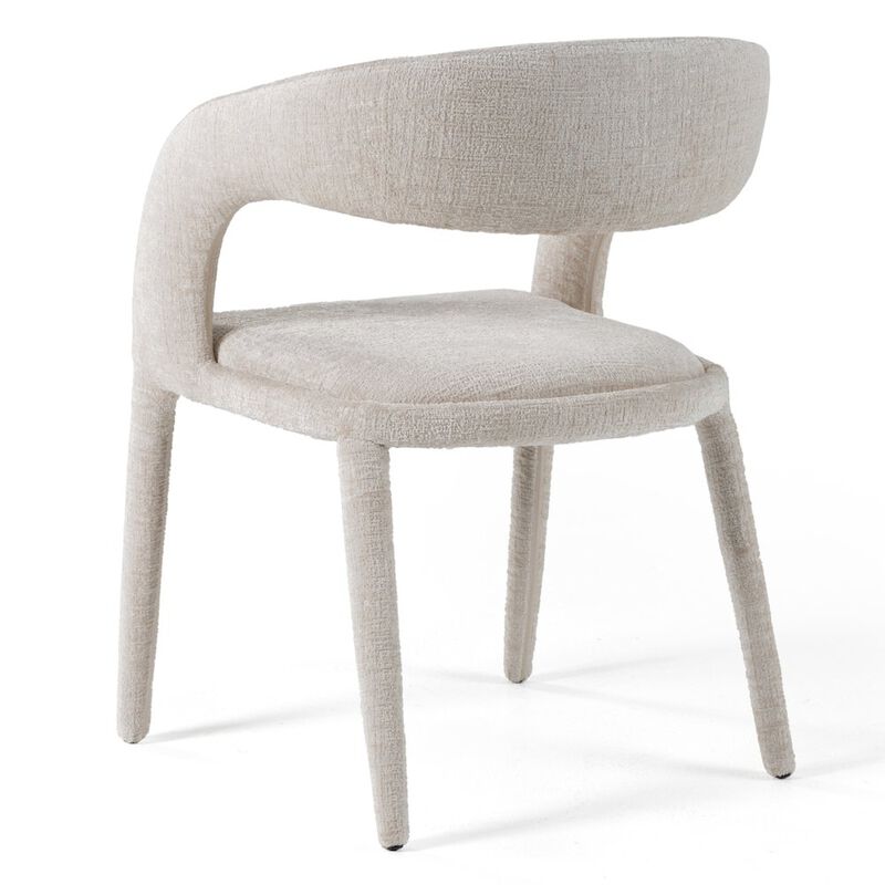 Modrest Faerron - Modern Light Grey Fabric Dining Chair