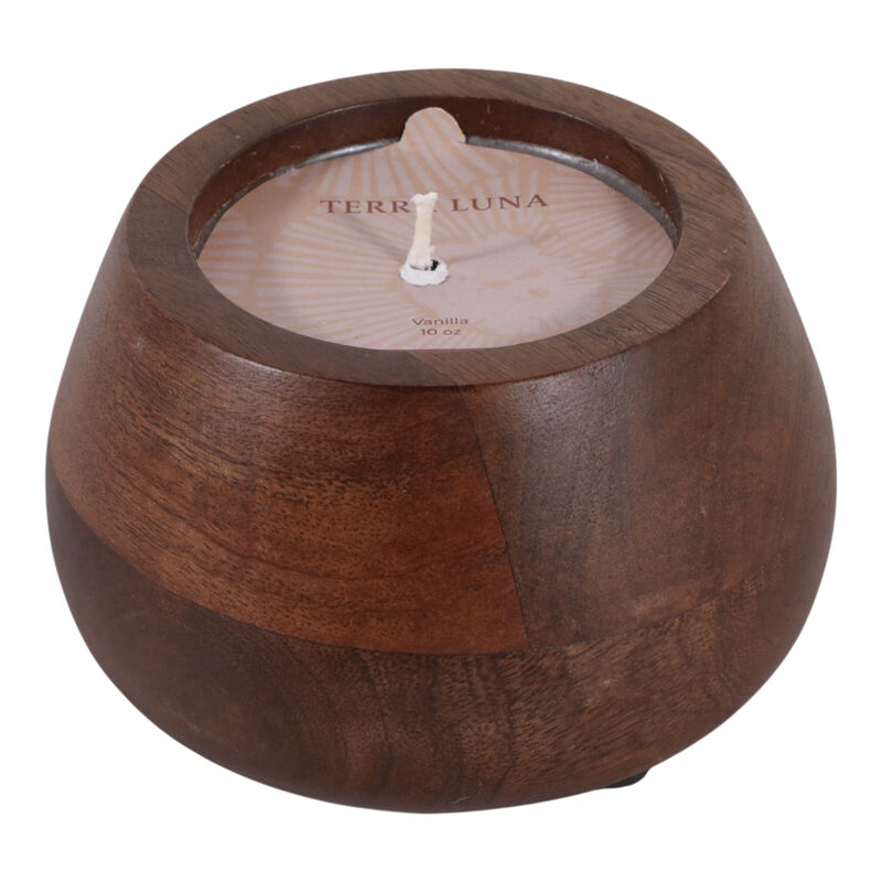 Vanilla Wood Bowl Candle image number 0