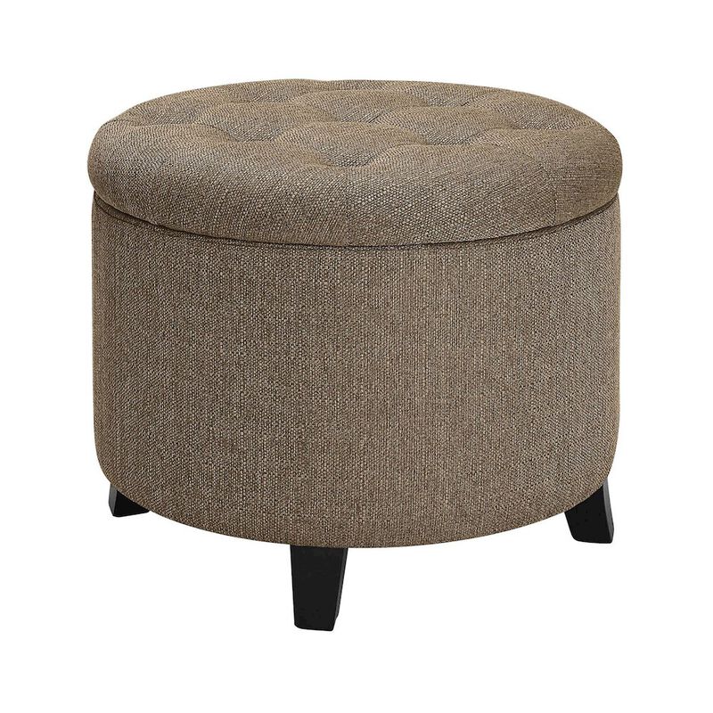 Convenience Concepts Designs4Comfort Round Storage Ottoman