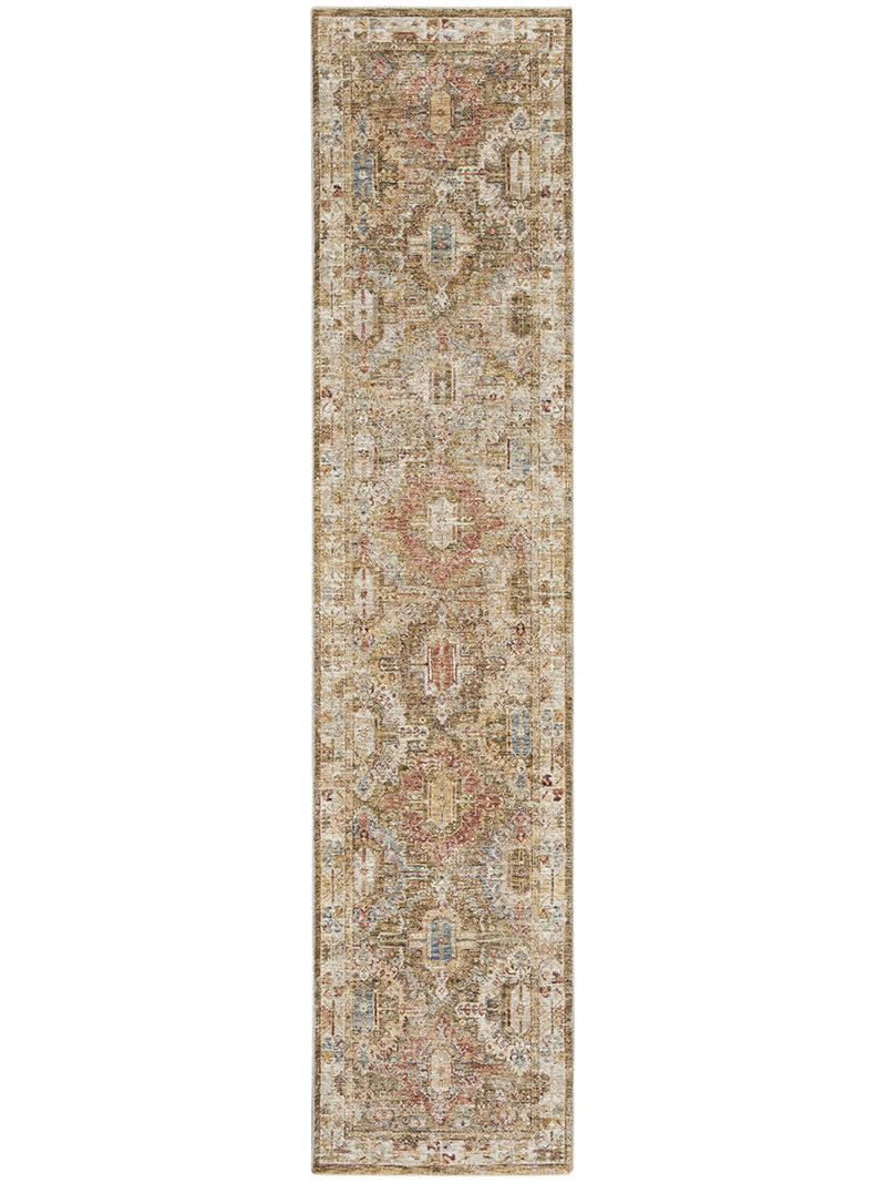 Sahar SHR01 Green 2'3" x 10'2" Rug image number 0