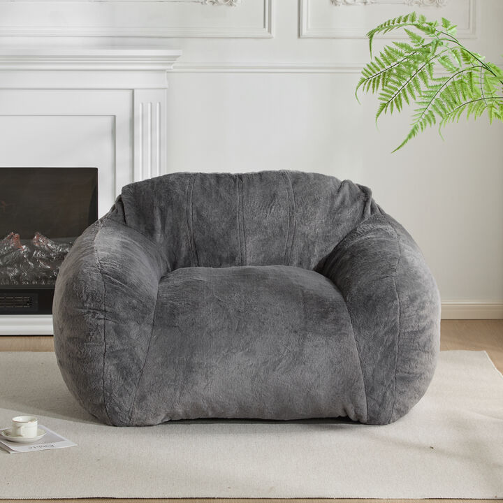 Christopher Knight Home Aleida Modern Versatile Faux Fur Bean Bag with Backrest