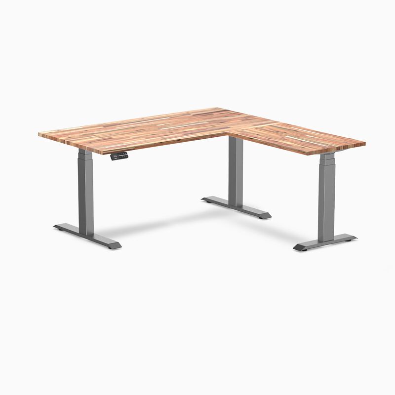 Desky Softwood L-Shape Sit Stand Desk image number 0