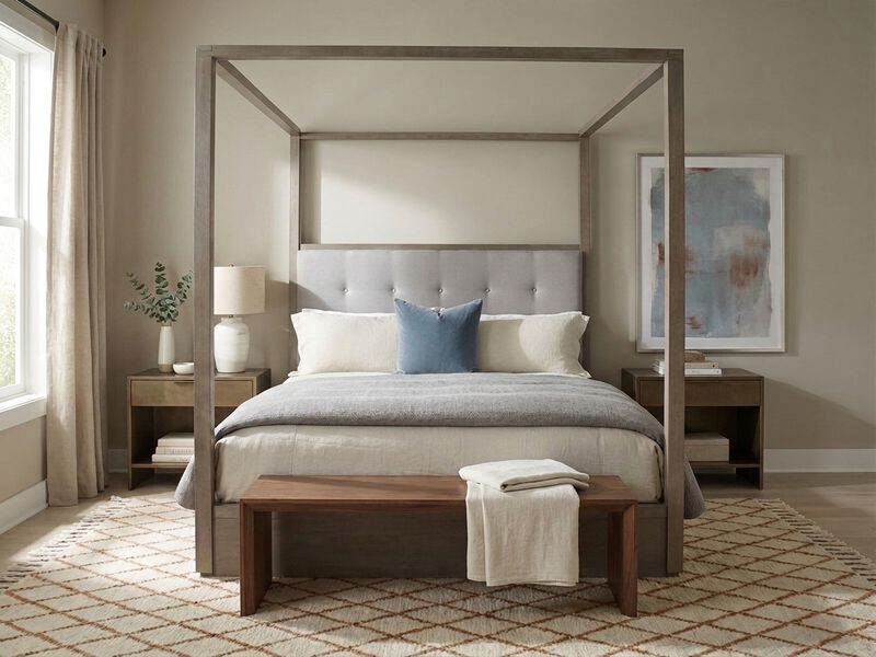 Arcadia Queen Canopy Bed image number 1