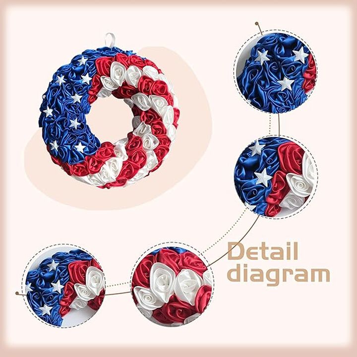 Roses Artificial Silk Roses Metal Stars Indoor Outdoor