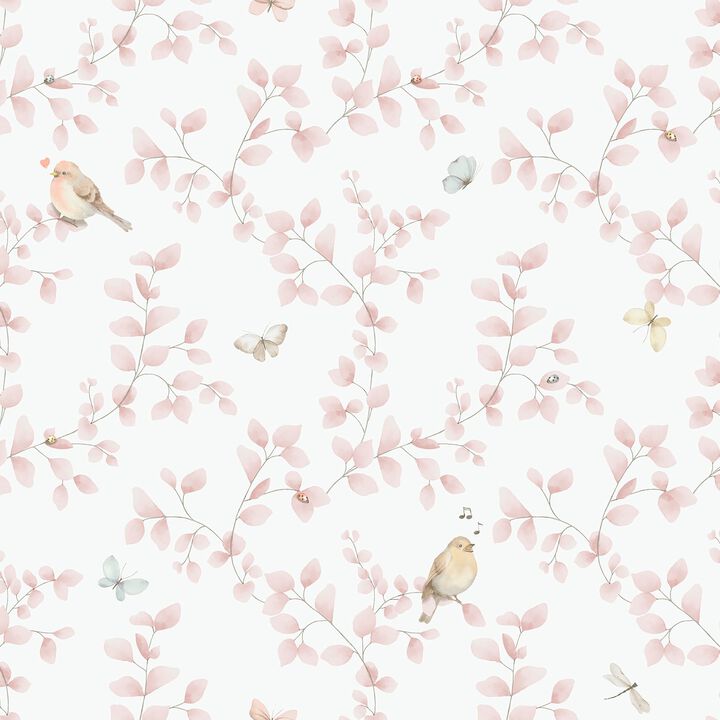 Bambino Birdy Pink Wallpaper 284-1