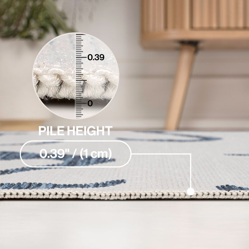 Liana Casual Coastal Flamingos Two-Tone Indoor/Outdoor Area Rug