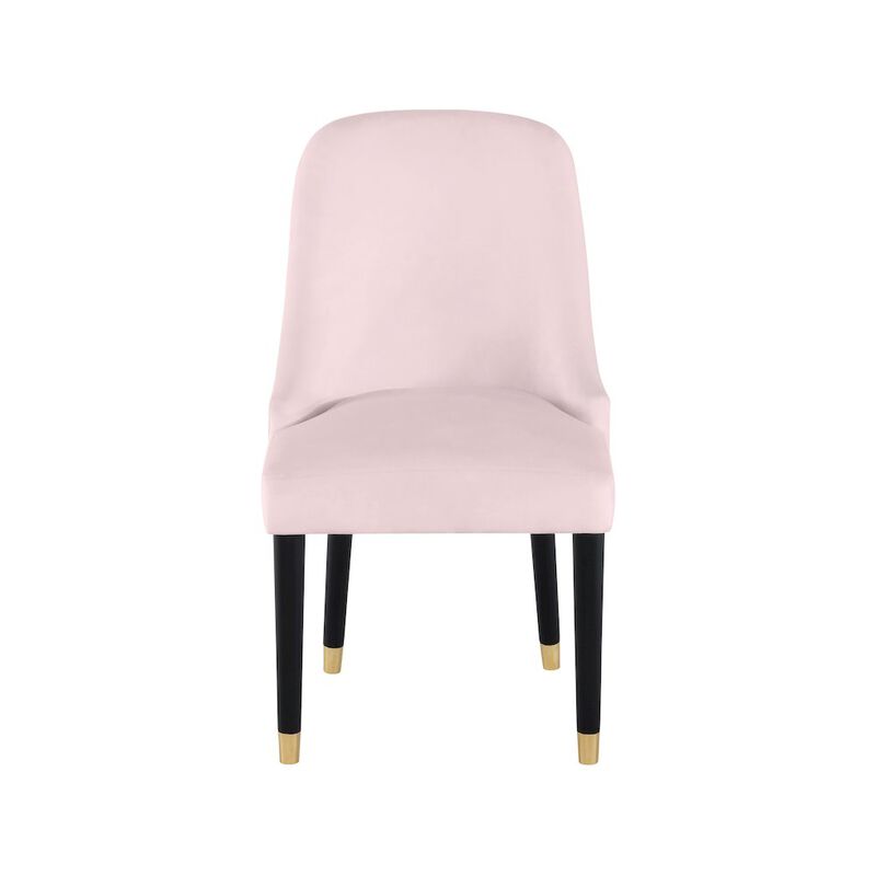 Meridian Furniture Omni Pink Velvet Dining Chair, Set of 2