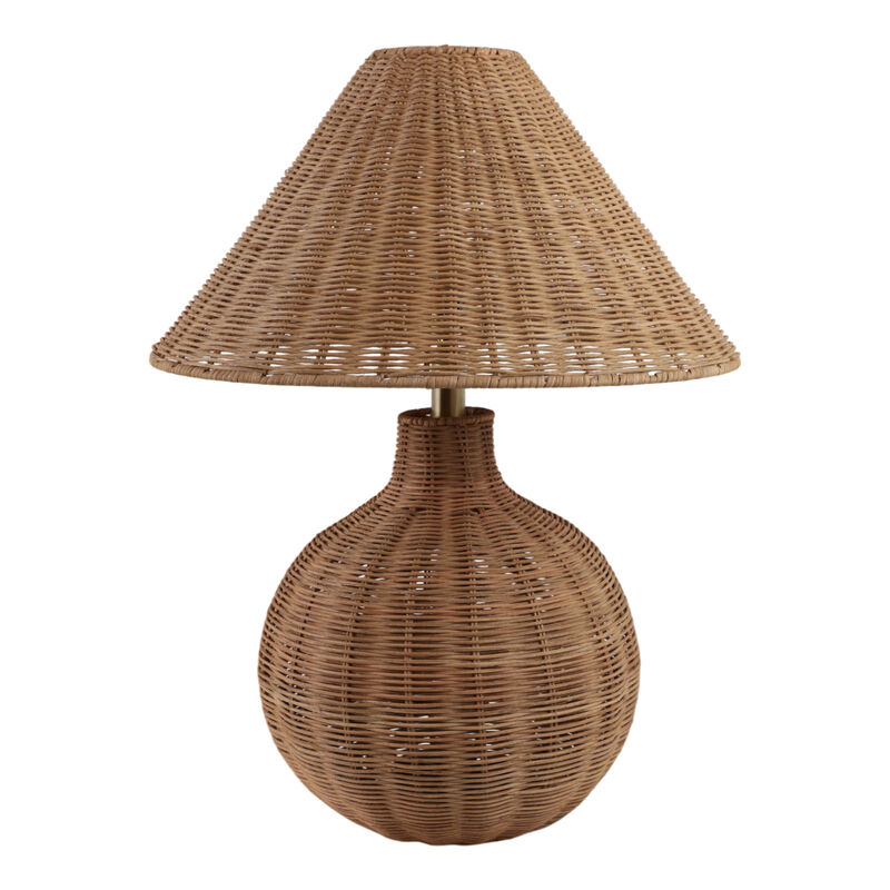 23x20" Woven Rattan Table Lamp image number 0