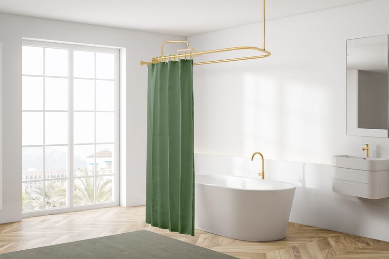 Rustproof Aluminum Hoop Oval Shower Rod image number 1