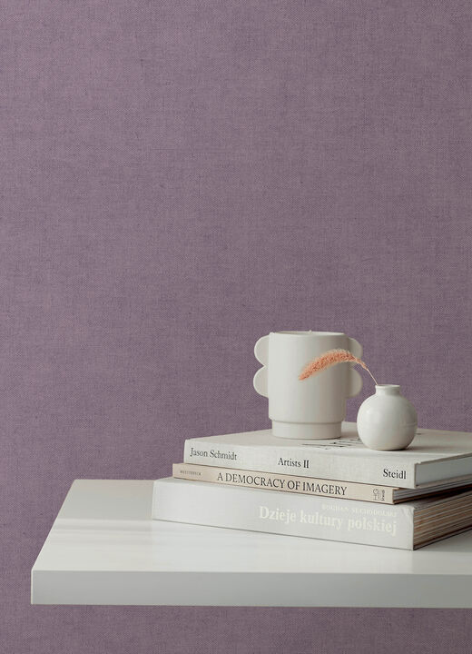 Nuovo Purple Faux Linen Wallpaper (Set of 2)
