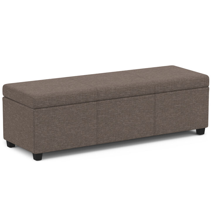 Simpli Home Avalon Extra Large Storage Ottoman Bench