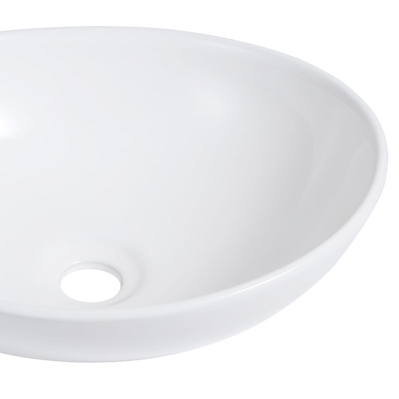 Quarry 15.5 in. Round Classic Designer Ceramic Bathroom Bowl Vessel Sink