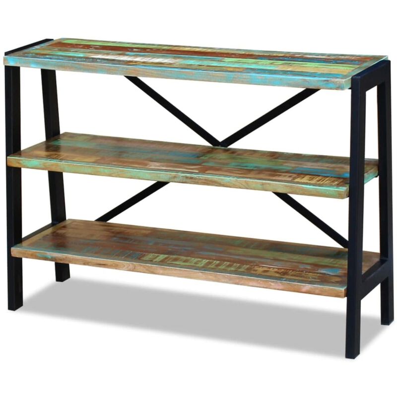 vidaXL Console 3 Shelves Solid Reclaimed Wood