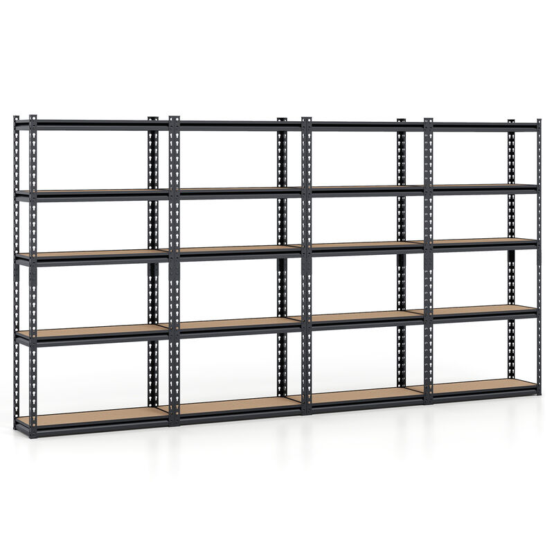 Set of 4 5-Tier Heavy-Duty Garage Shelving Units with 2200 LBS Capacity image number 0