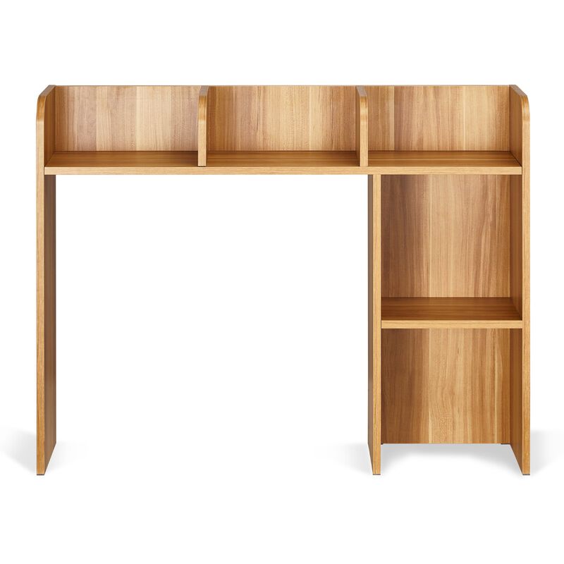2-Tier Desktop Bookshelf Wood Organizer with Display Shelf for Office image number 0