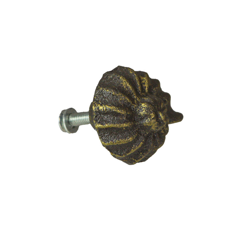 Set of 6 Rustic Aged Bronze Finish Cast Iron Nautilus Shell Drawer Pulls - 2 Inches Long - Nautical Seashell Cabinet Knobs for a Coastal Home Decor Touch image number 5