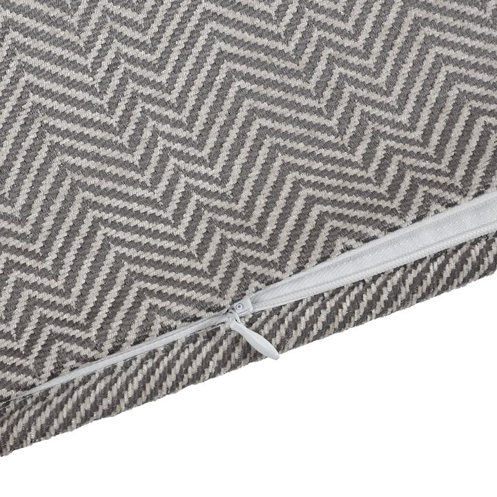 Chenille Herringbone Taupe Euro Sham