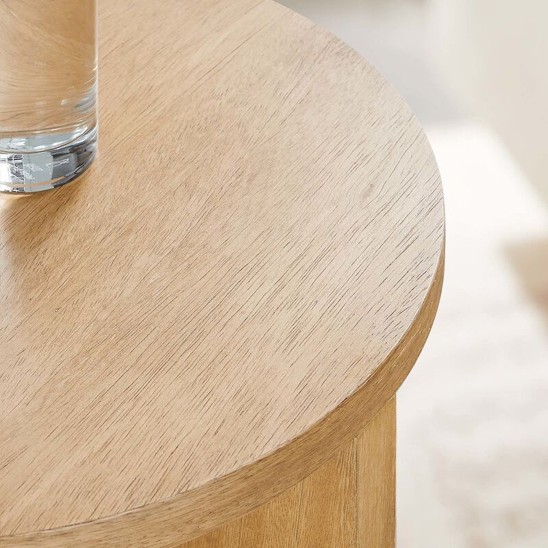 Silas Round Wood Side Table image number 7