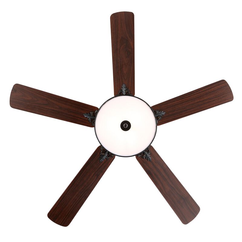 Paolo 3-Light Farmhouse Industrial Iron Scroll Drum Shade LED Ceiling Fan With Remote