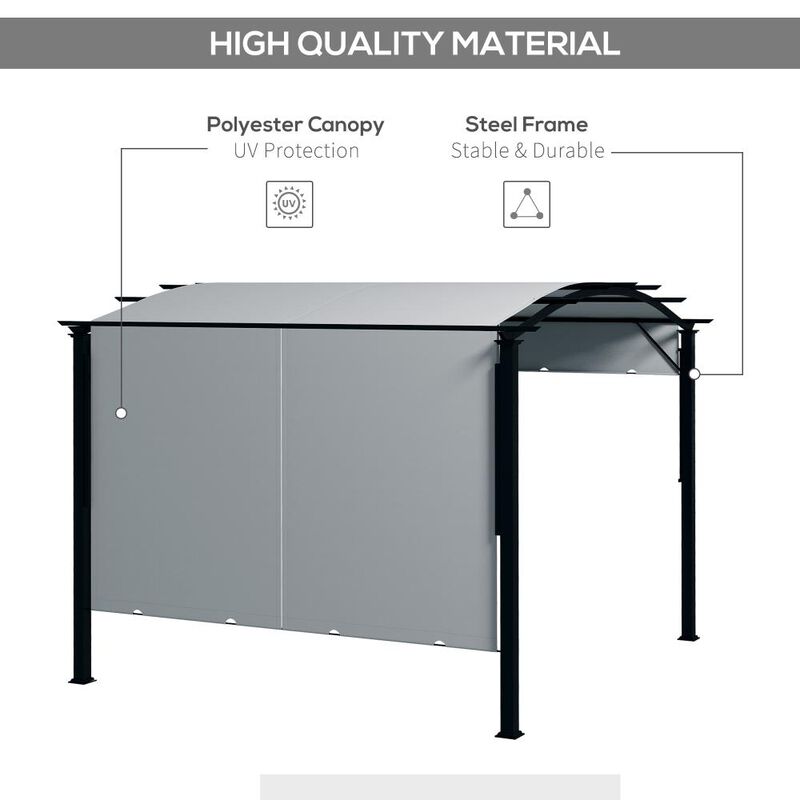 Hivvago Retractable 11' x 11' Outdoor Canopy Pergola image number 3