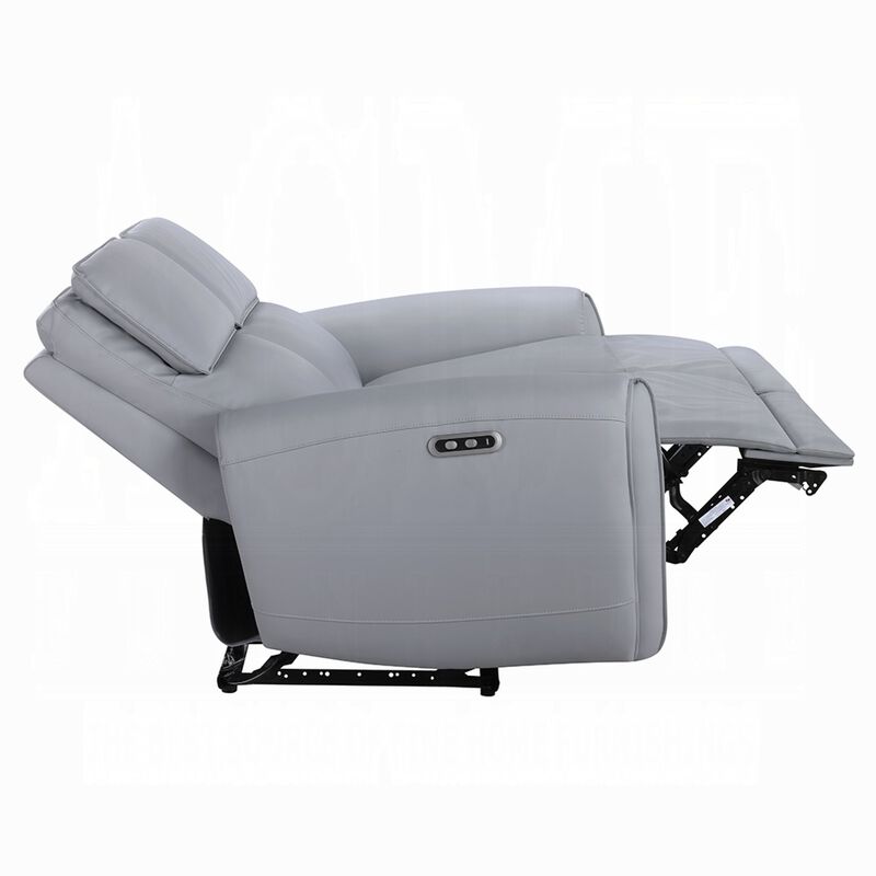 Jero Power Motion Recliner Sofa, 2 Seater, USB Port, Gray Faux Leather image number 3