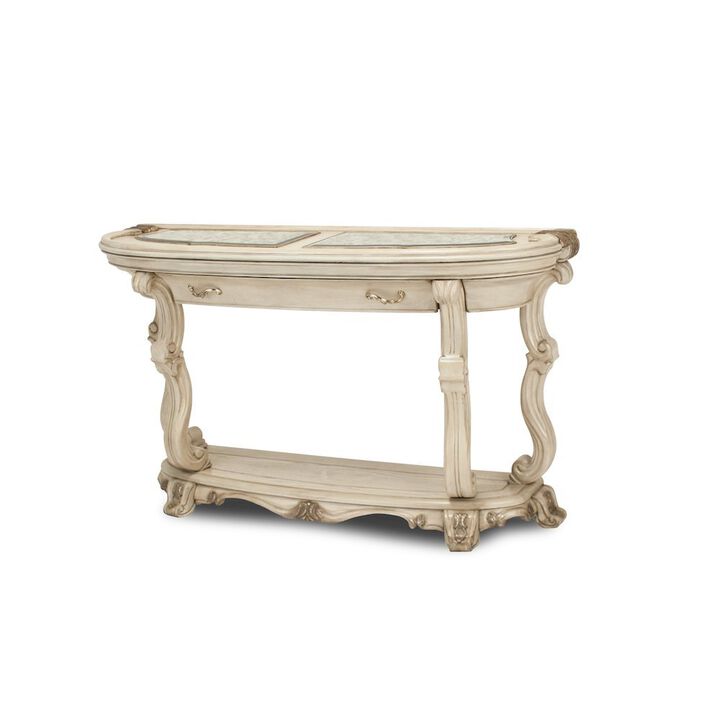 Starlight Canyon Home French Country Furniture &ndash; Beige Console Table for Entryway or Wall Use