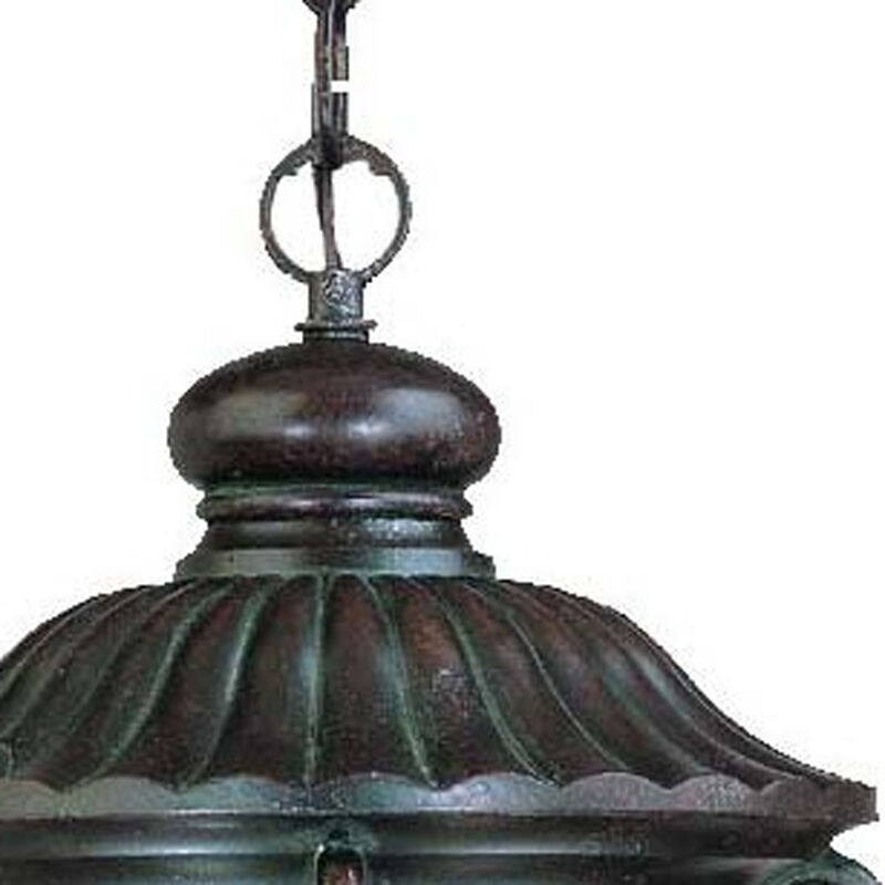 Hivvago Naples 1-Light Marbelized Mahogany Hanging Light