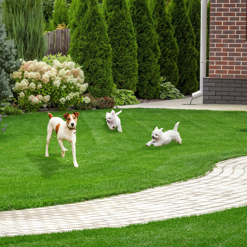 FUFU&GAGA Artificial Turf Grass Mat - 13-ft L x 7-ft W, Perfect for Garden and Patio,Light Green image number 3