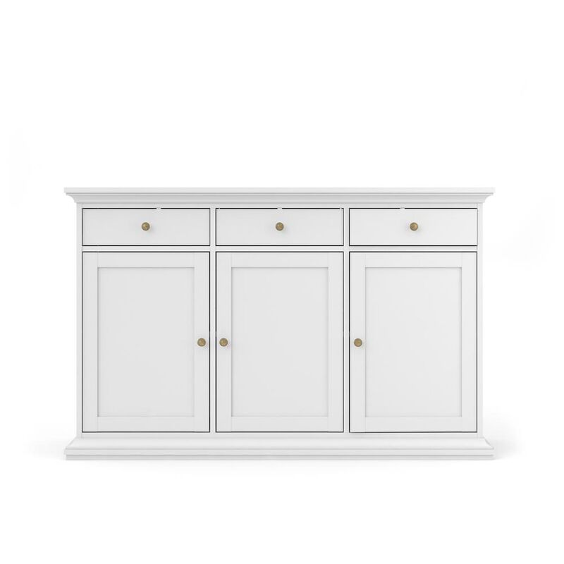 Tvilum Sideboard with 3 Doors and 3 Drawers, White