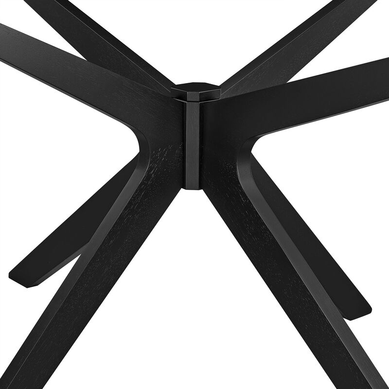 Modway Crossroads 71" Oval Wood Dining Table, Wood Veneer, Seats 6, Easy to Assemble in Black image number 7