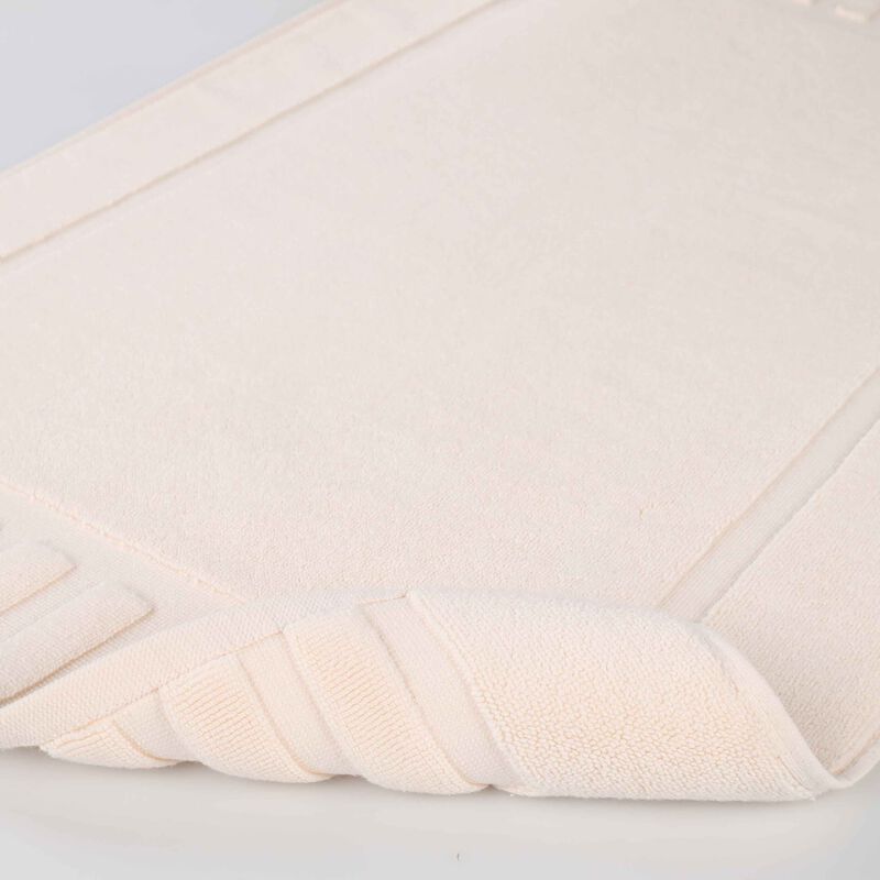 Modern Absorbent Cotton Bath Mat Set of 2 with Washable Fabric image number 1