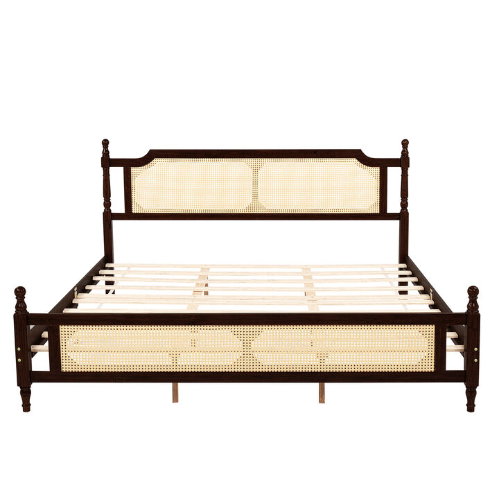 Woljod King Pine wooden Bed