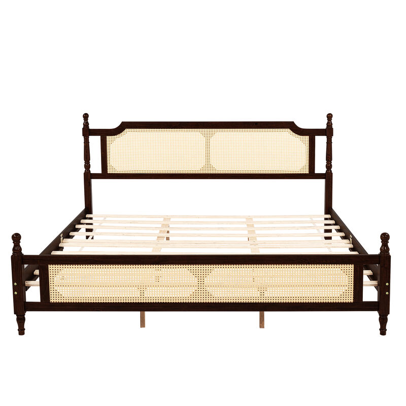 Woljod King Pine wooden Bed image number 0