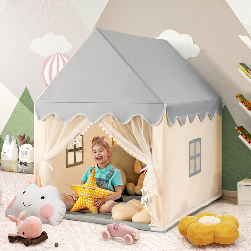 Kids Large Fairy Castle Tent with Mat &ndash; Magical Play Space for Imagination image number 2