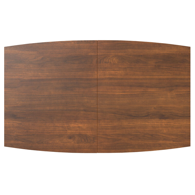 Draper 66-84 inch x 40 inch Rectangle Mid Century Modern Extendable Dining Table in Walnut Veneer