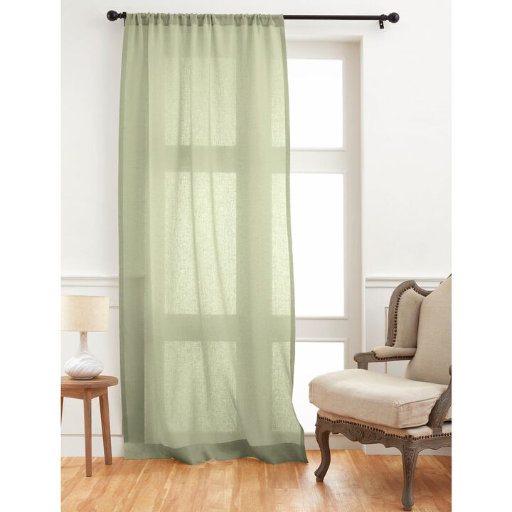 Solino Home 100% Pure Linen Curtain - Sheer Curtain