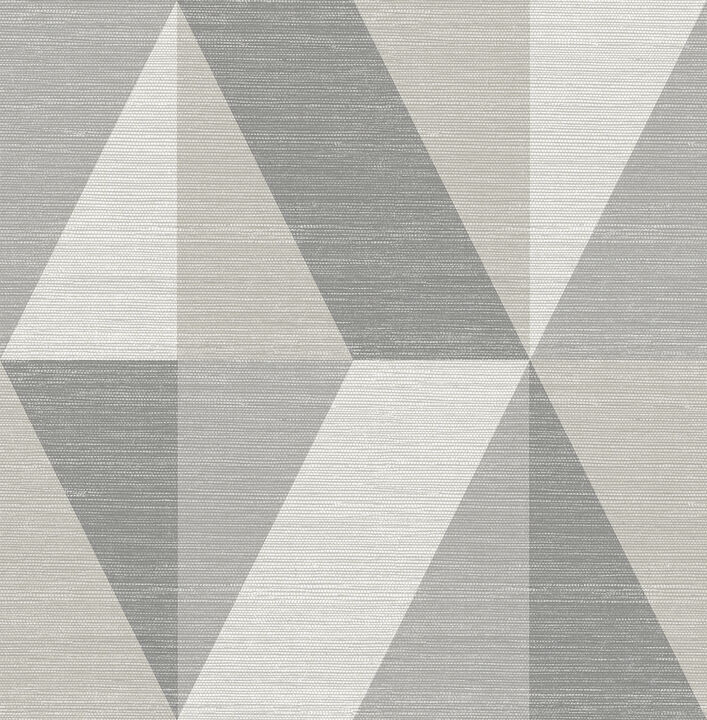 Winslow Stone Geometric Faux Grasscloth Wallpaper (Set of 2)