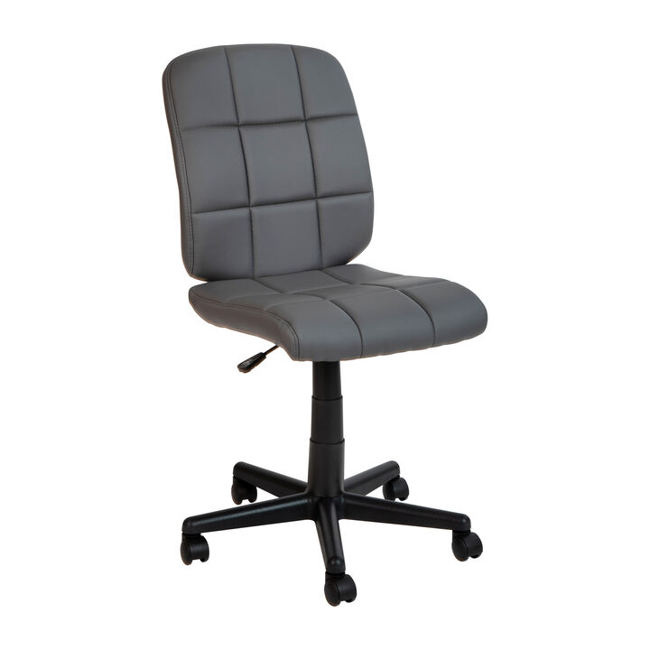 Clayton Mid-Back Quilted Vinyl Swivel Task Office Chair