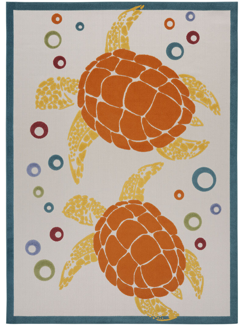 Aloha ALH27 Teal/Multicolor 7'10" x 10'6" Rug