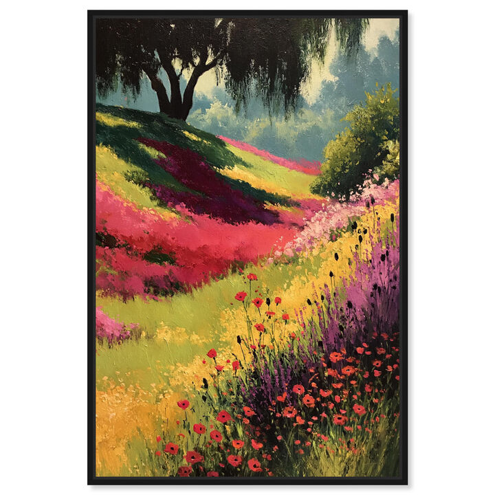 Colorful Hillside Nature and Landscape Canvas Print by Art Remedy