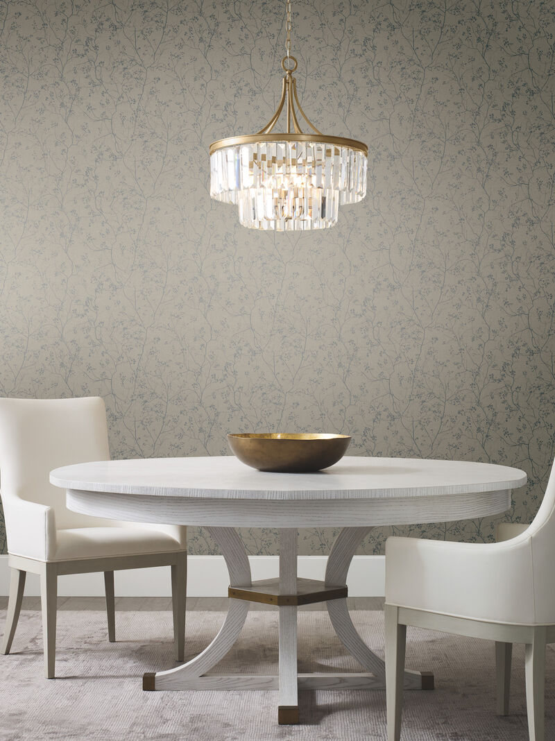 Luminous Branches Grey & Silver Wallpaper (Set of 2) image number 2