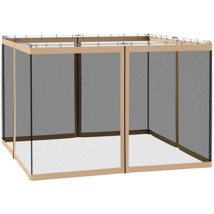 Hivvago 10x10 Canopy Tent Mesh Sidewall with Zipper
