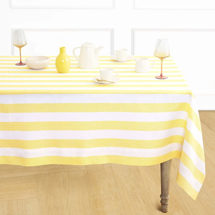 Linen Tablecloth - Cabana Stripe