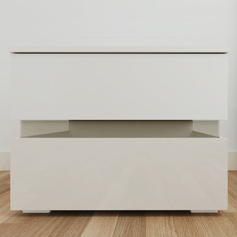 Modern Bedside Table with RGB LED Lights – Double Side Cabinet