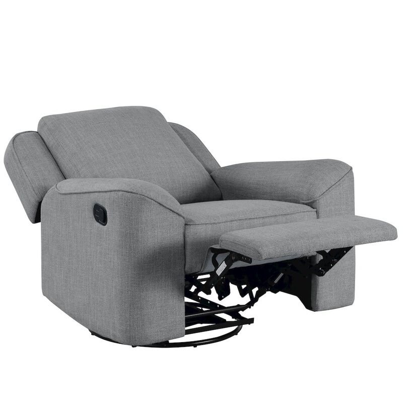 Acme Furniture Destiny Glider Recliner Swivel in Gray Linen